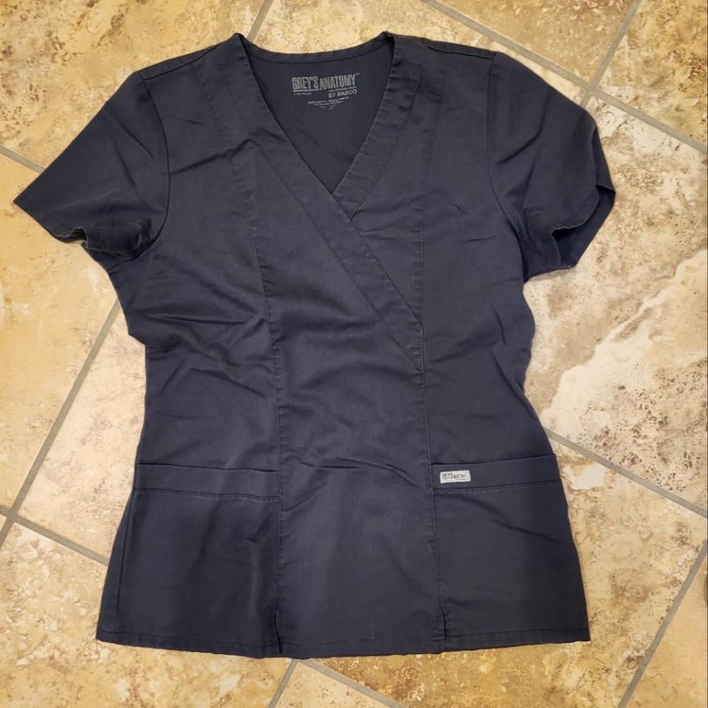 Greys Anatomy grey scrub top